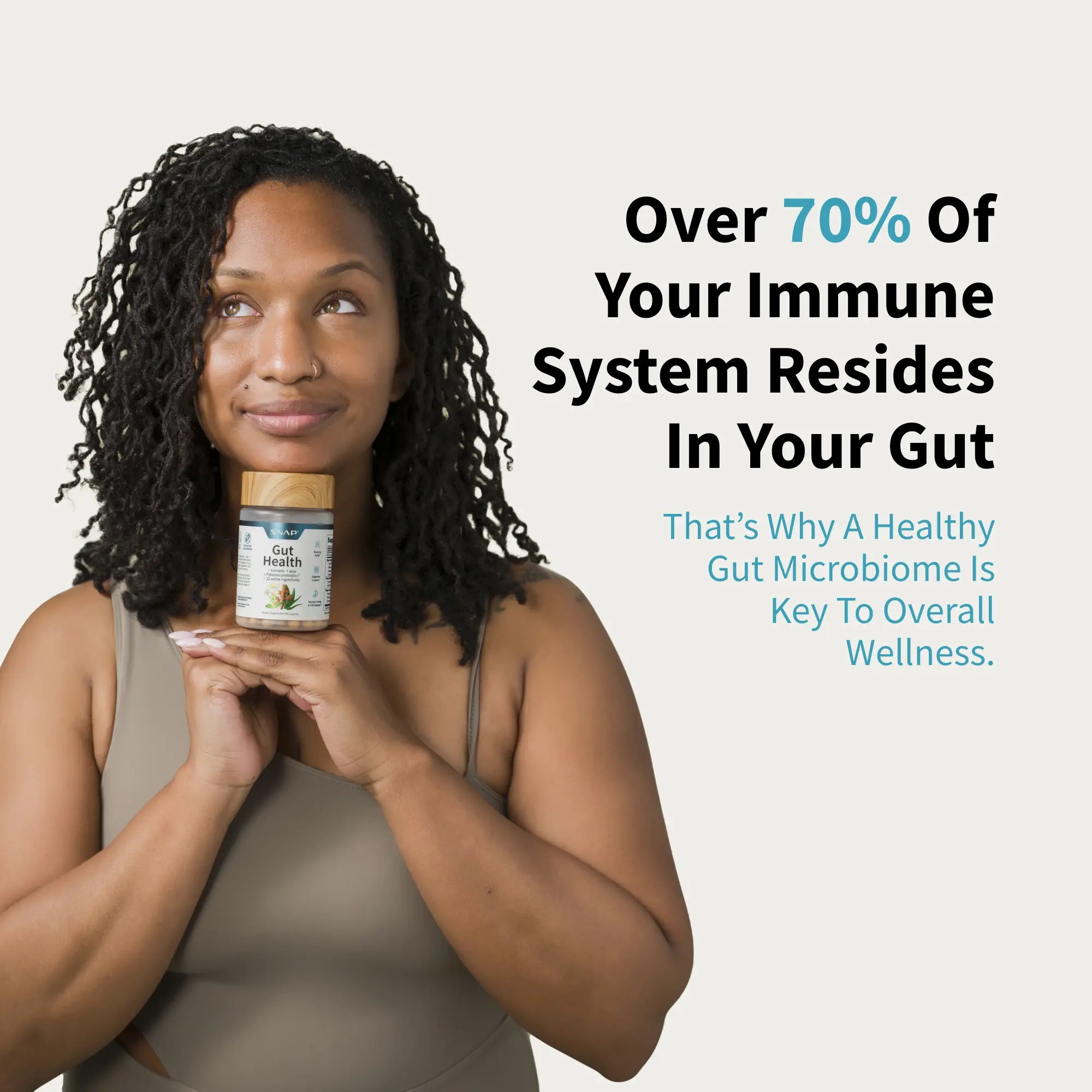 Snap Supplements - Gut Health - 30 Servings - Natural Supplement Capsules Edible Dietary