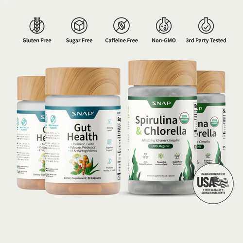 2× Gut Glow Bundle – Gut Health + Spirulina & Chlorella Digestive Support Duo