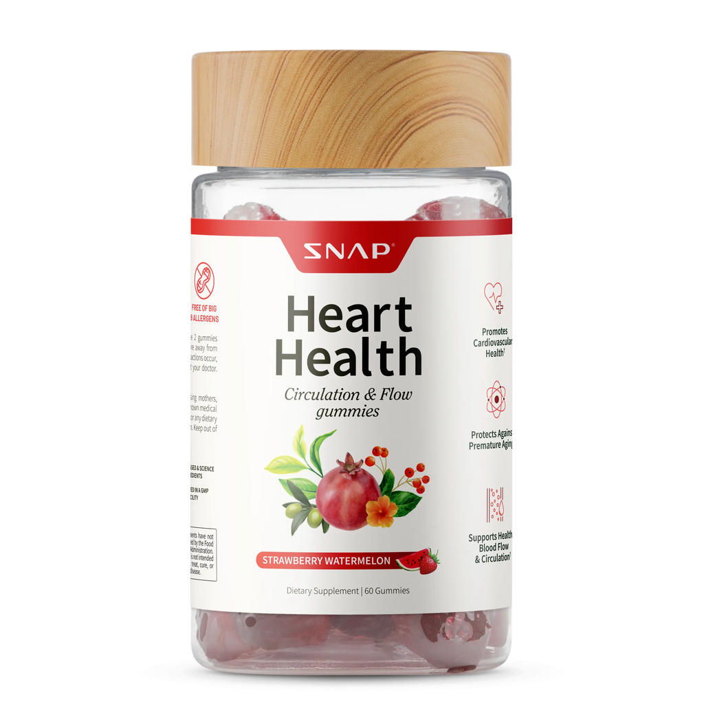 Snap Supplements Heart Health Capsules and Gummies Bundle - Natural Support for Blood Circulation and Cardiovascular Wellness