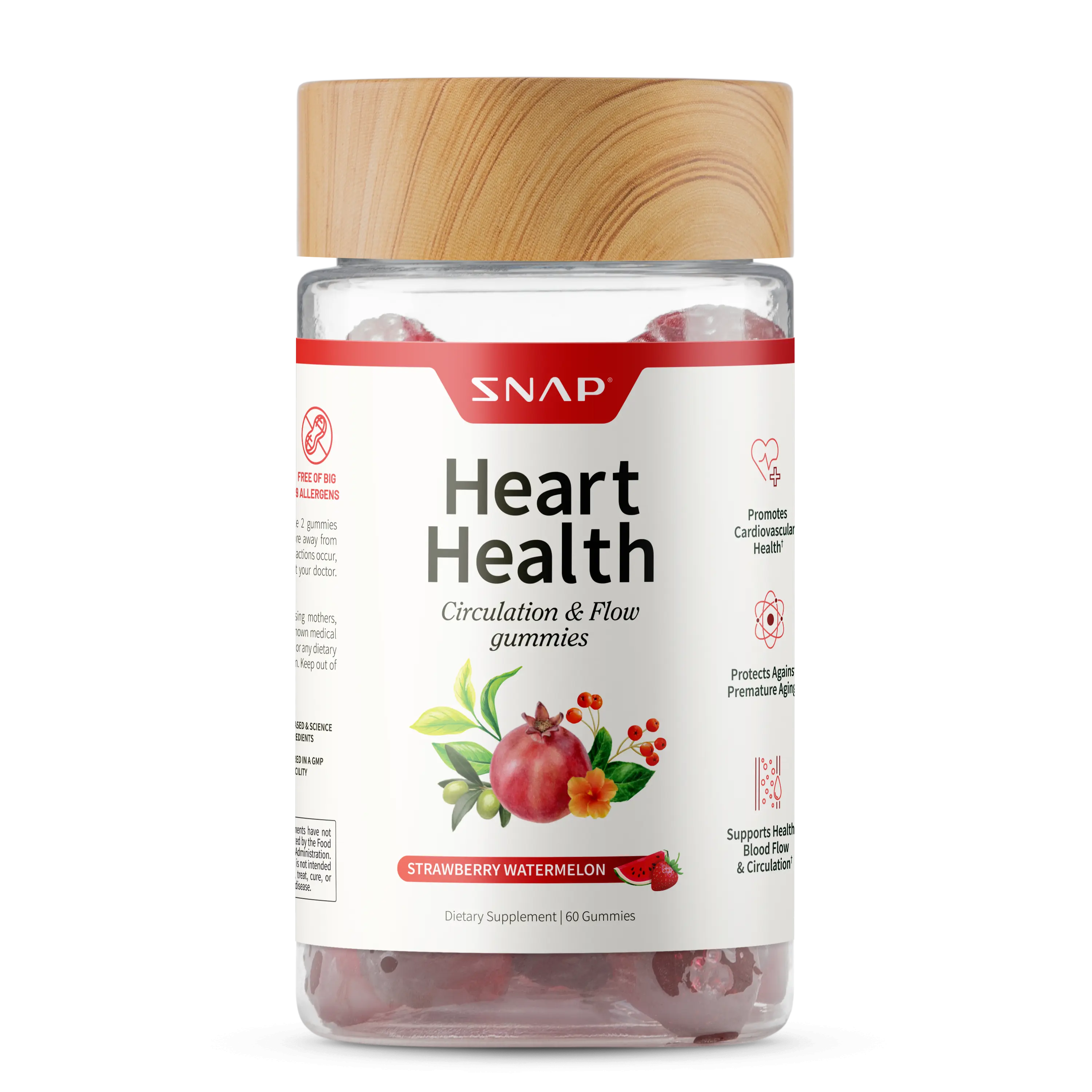 Snap Supplements Heart Health Capsules and Gummies Bundle - Natural Support for Blood Circulation and Cardiovascular Wellness