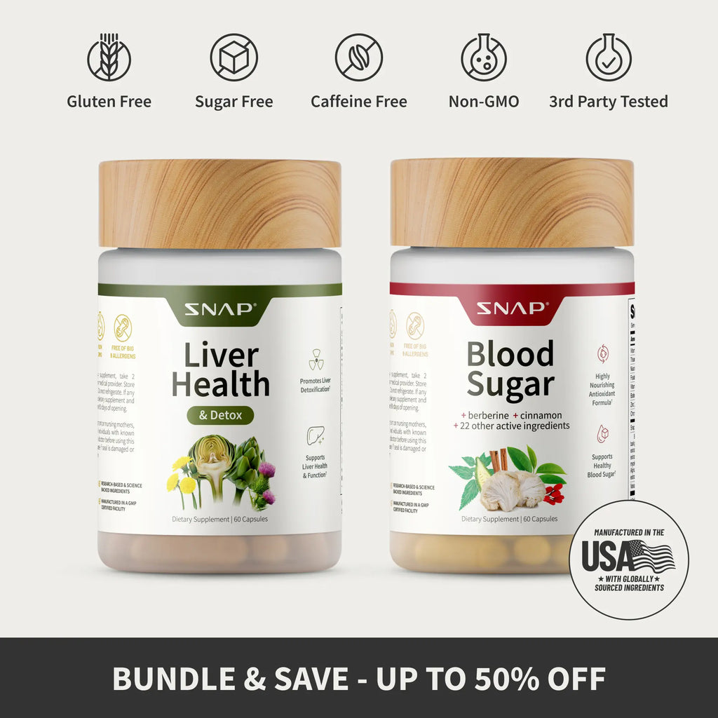 Snap Supplements Liver Health + Blood Sugar Blend Bundle