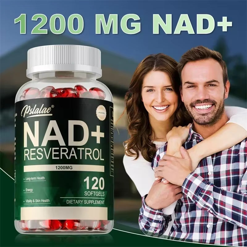 NAD+ Resveratrol for Enhanced Cellular Health, Healthy Aging, and Support for Skin, Hair, Nails, and Joint Vitality
