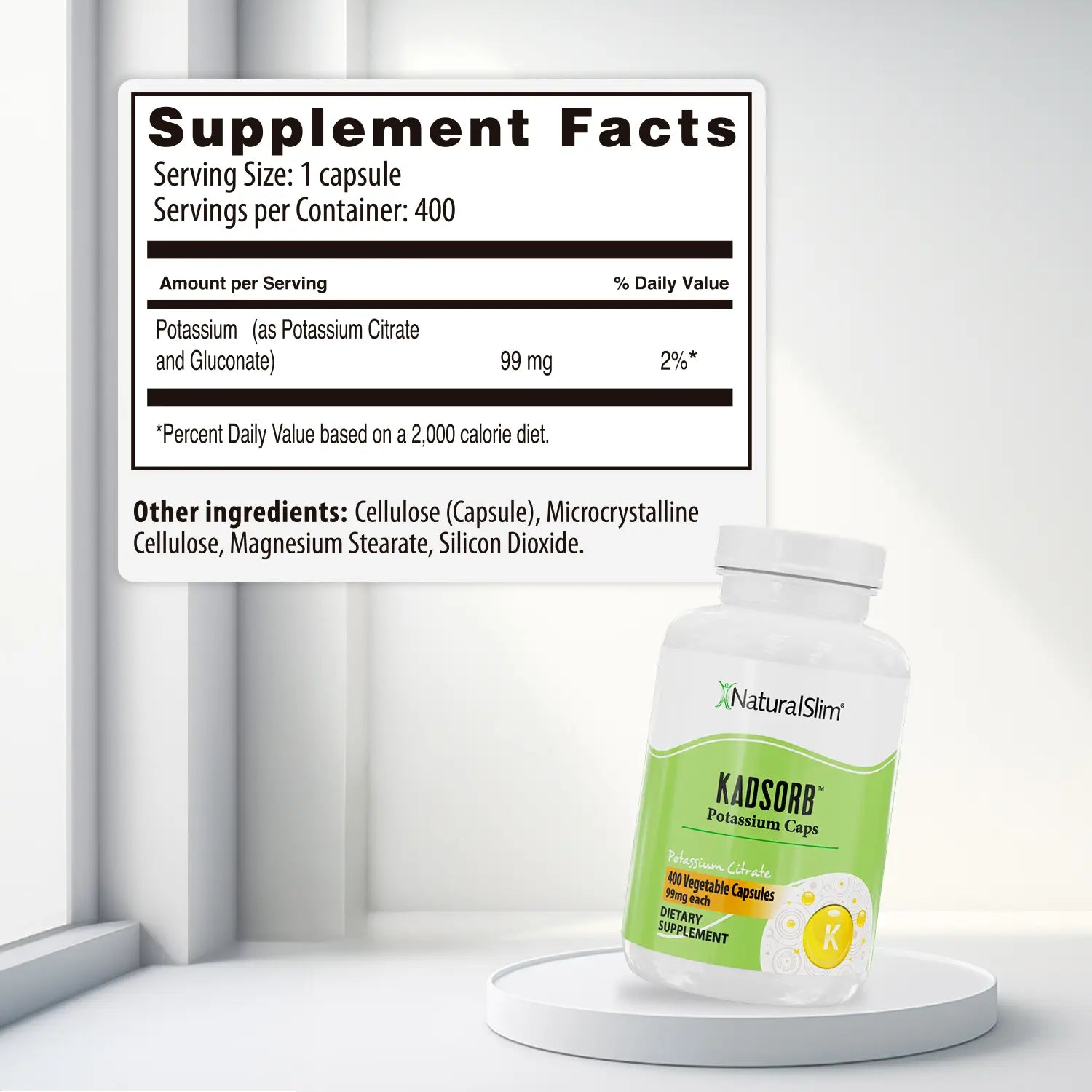 Kadsorb Potassium | Advanced Potassium Citrate Formula for Optimal Mineral Support Healthcare Capsule Magnesium Fitness