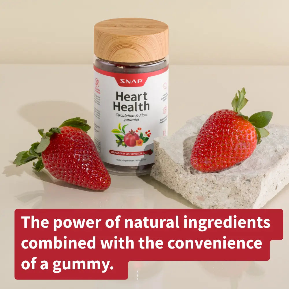 Snap Supplements Heart Health Capsules and Gummies Bundle - Natural Support for Blood Circulation and Cardiovascular Wellness